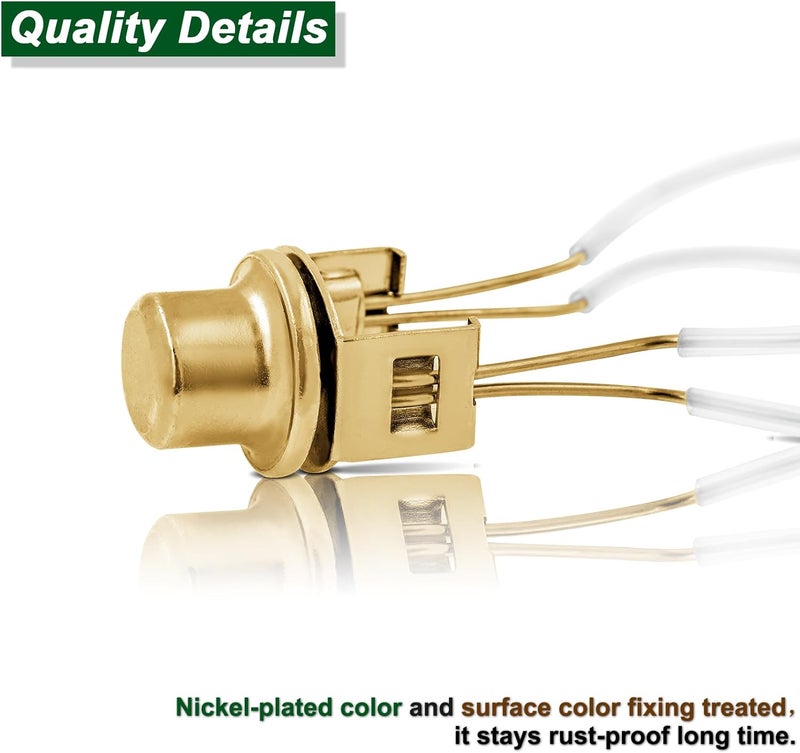 EMNOOTI Lamp Shade Light Bulb Clip Adapter,Lamp Shade Holder with Cap Knob Finial and Silicone Levelers,Clip on Lampshade Adapter to Keep Lamp Shade in Place (Gold) - Image 5